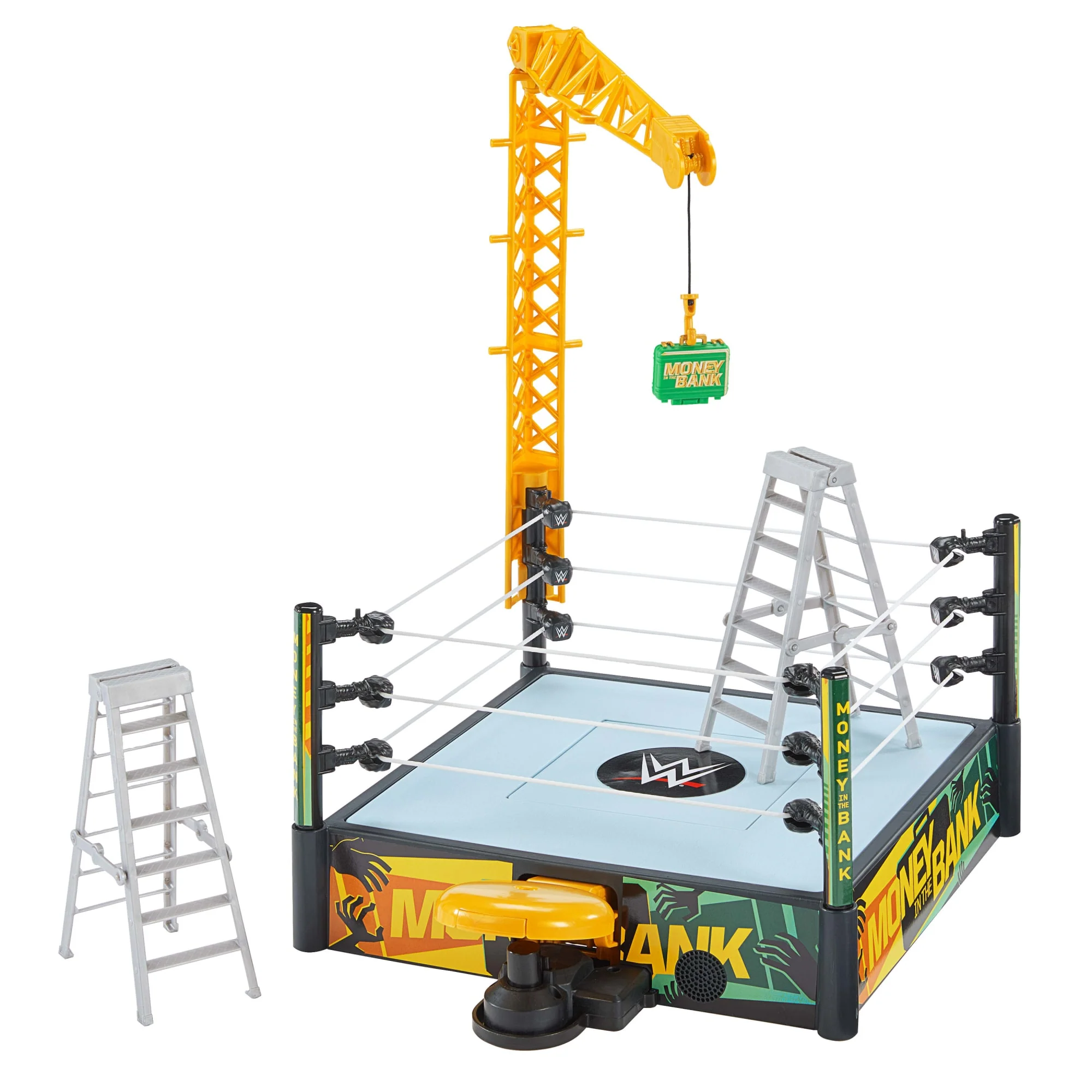 WWE Money in The Bank Cash-in Ring Playset With Accessories, 2 Play Modes, 40+ Sounds & Phrases