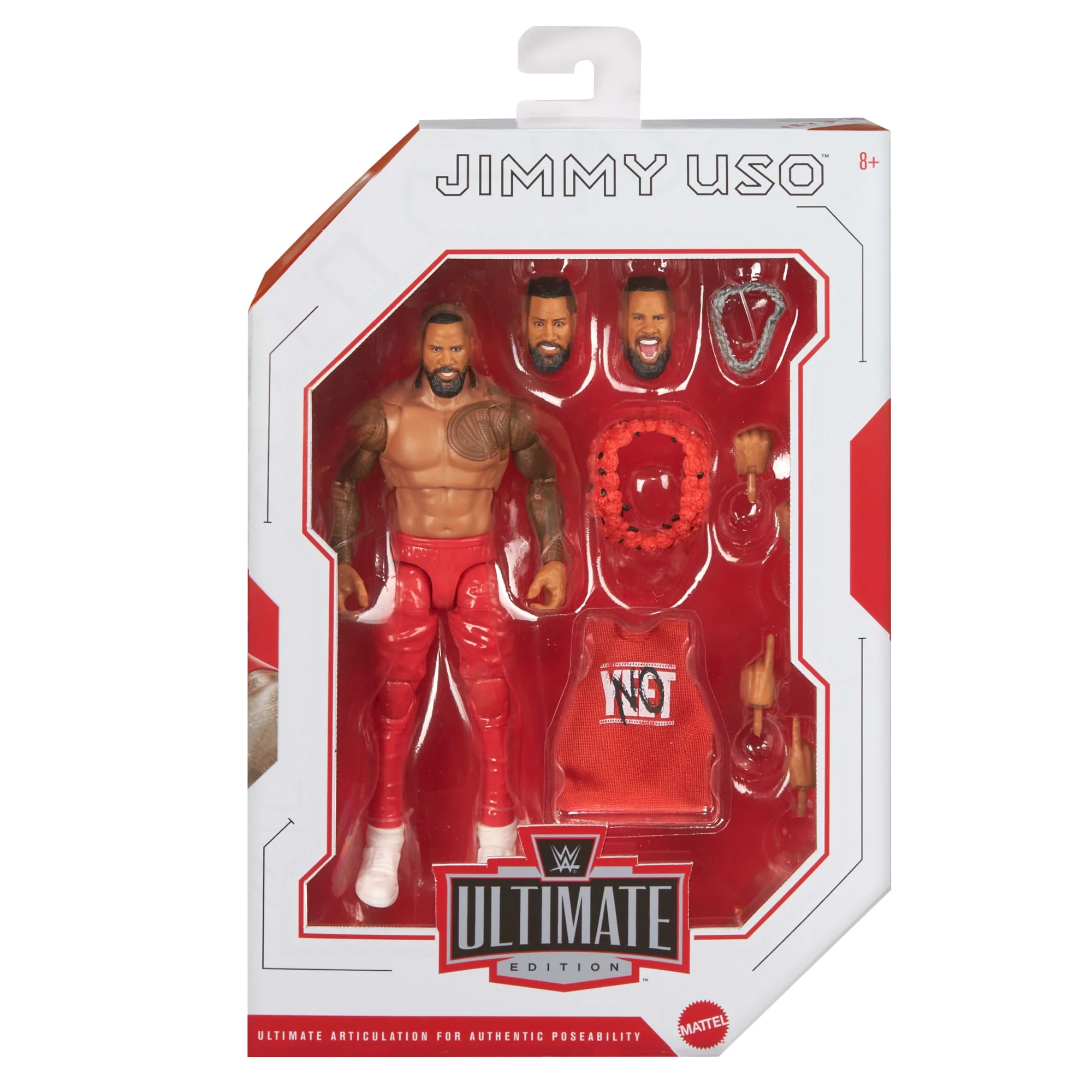 WWE Ultimate Edition Jimmy Uso Action Figure & Accessories Set, 6-Inch Collectible Superstar - Image 2