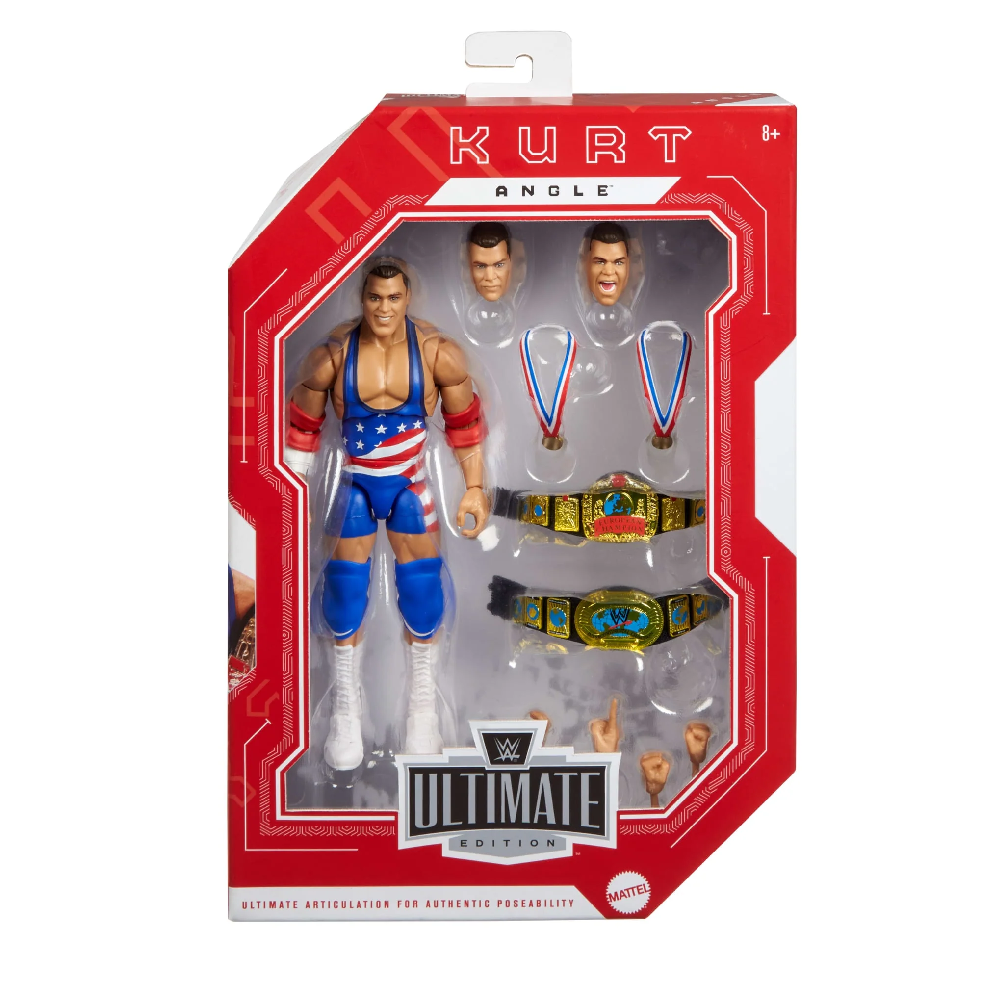 WWE Ultimate Edition Monday Night War Kurt Angle Figurka i akcesoria Zestaw 8+ - Image 2