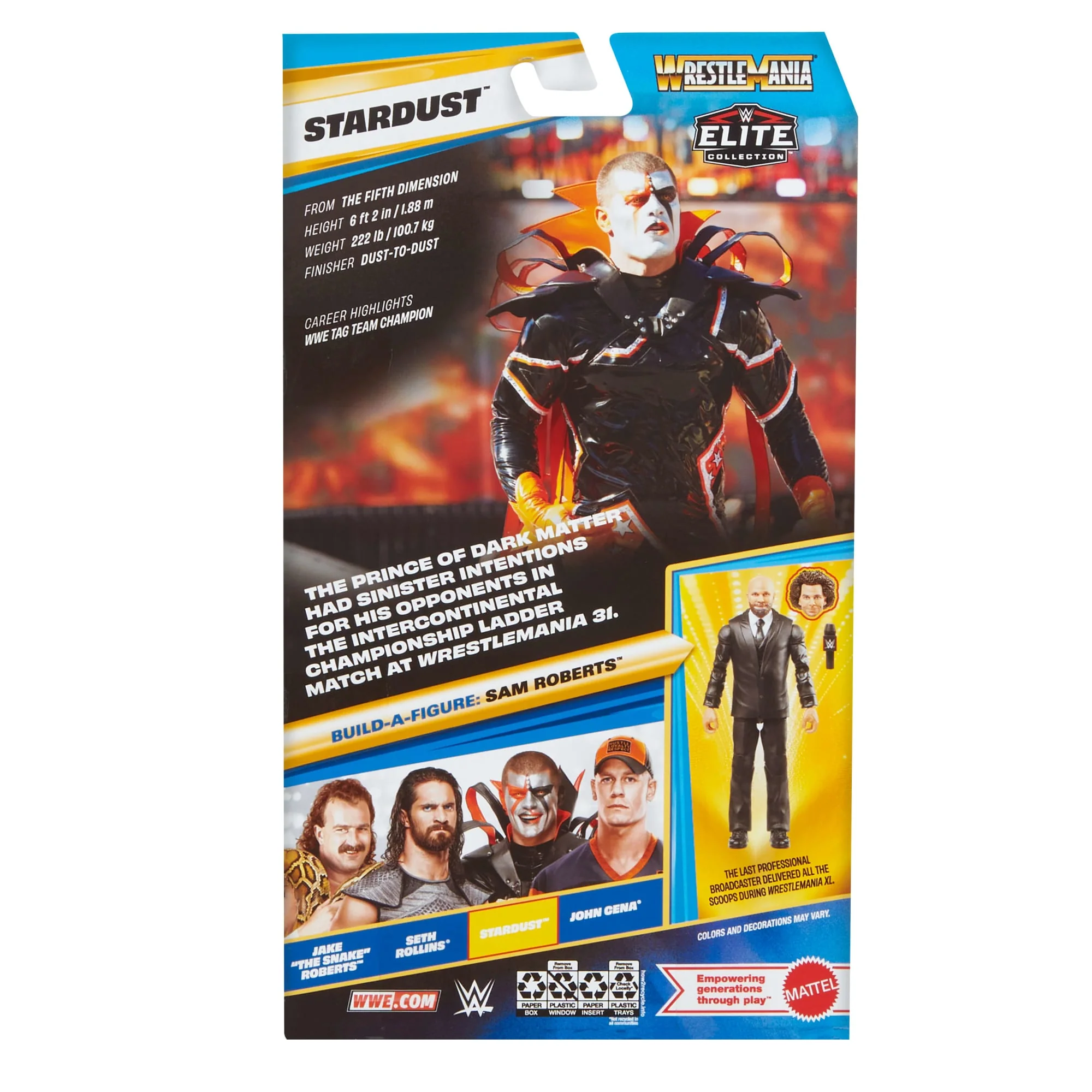 WWE Elite Collection Premium Live Event Stardust WrestleMania Figurka i akcesoria Zestaw 8+ - Image 6