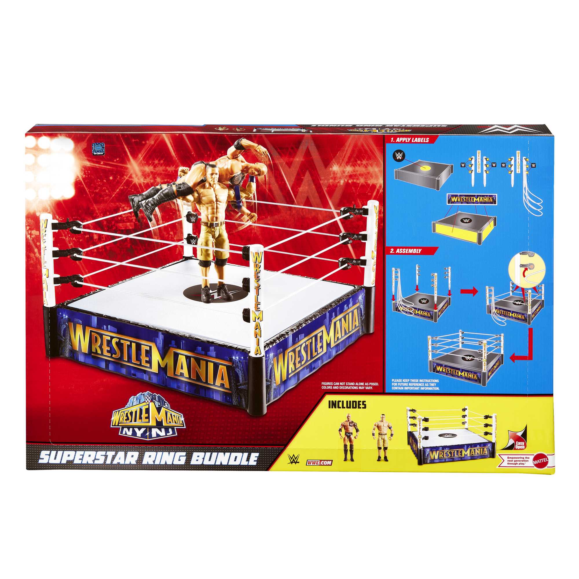 WWE WrestleMania The Rock vs John Cena Superstar Ring Bundle - Image 5