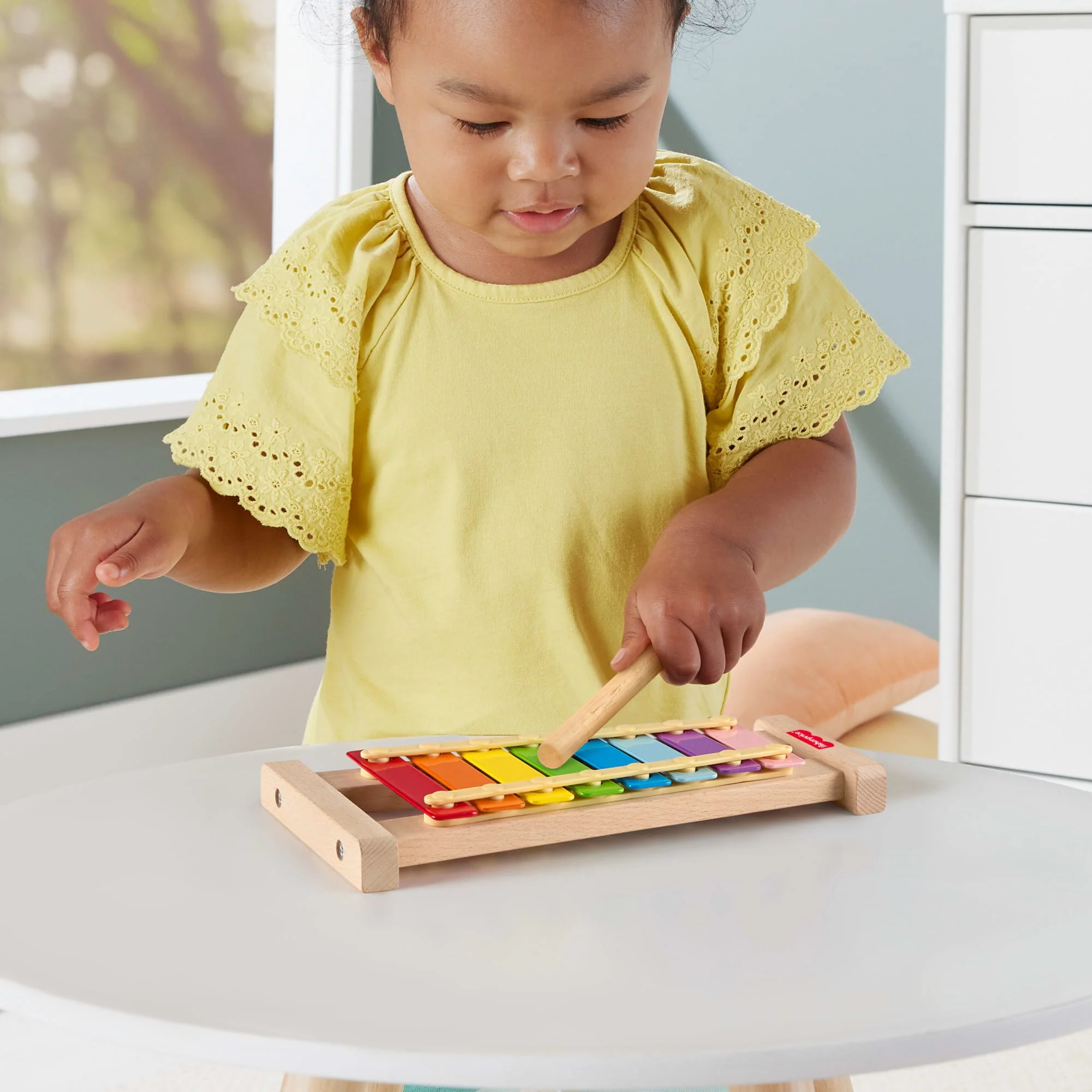 Yürüme Çağındaki Çocuklar Için 2 Parçalı Müzik Aleti Fisher-Price Ahşap Ksilofon - Image 2