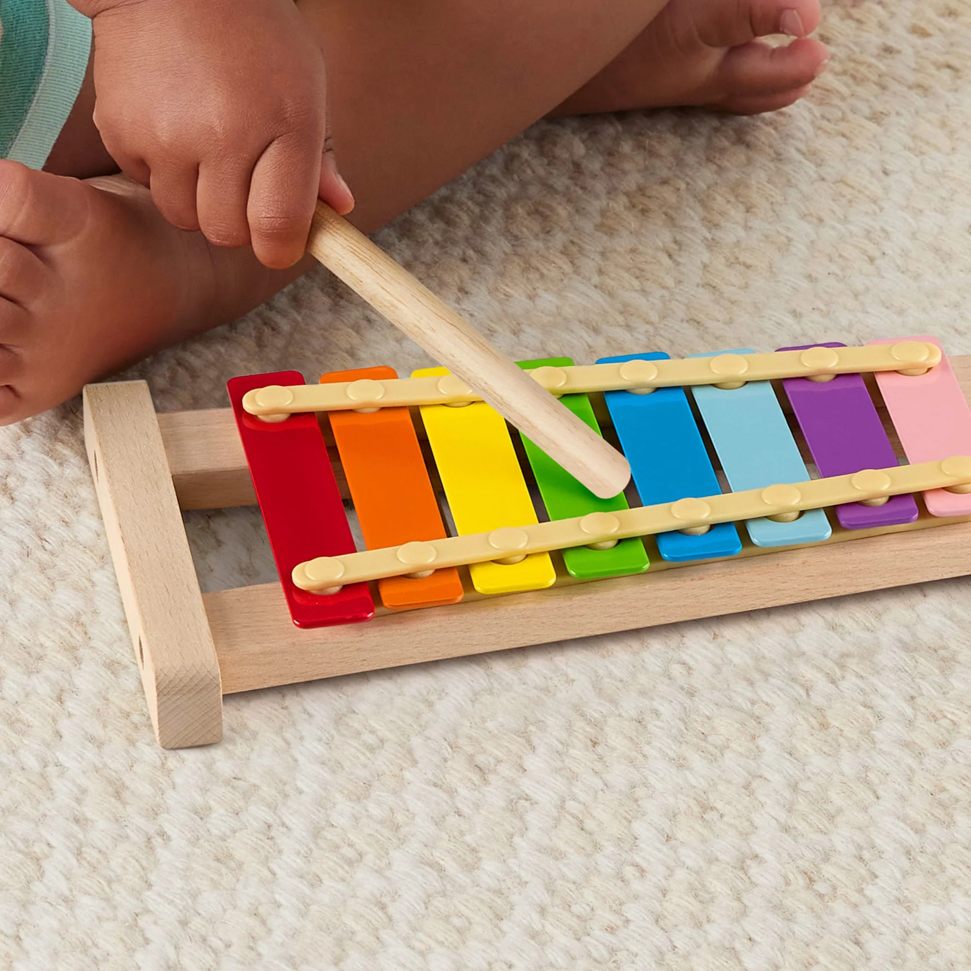 Yürüme Çağındaki Çocuklar Için 2 Parçalı Müzik Aleti Fisher-Price Ahşap Ksilofon - Image 3