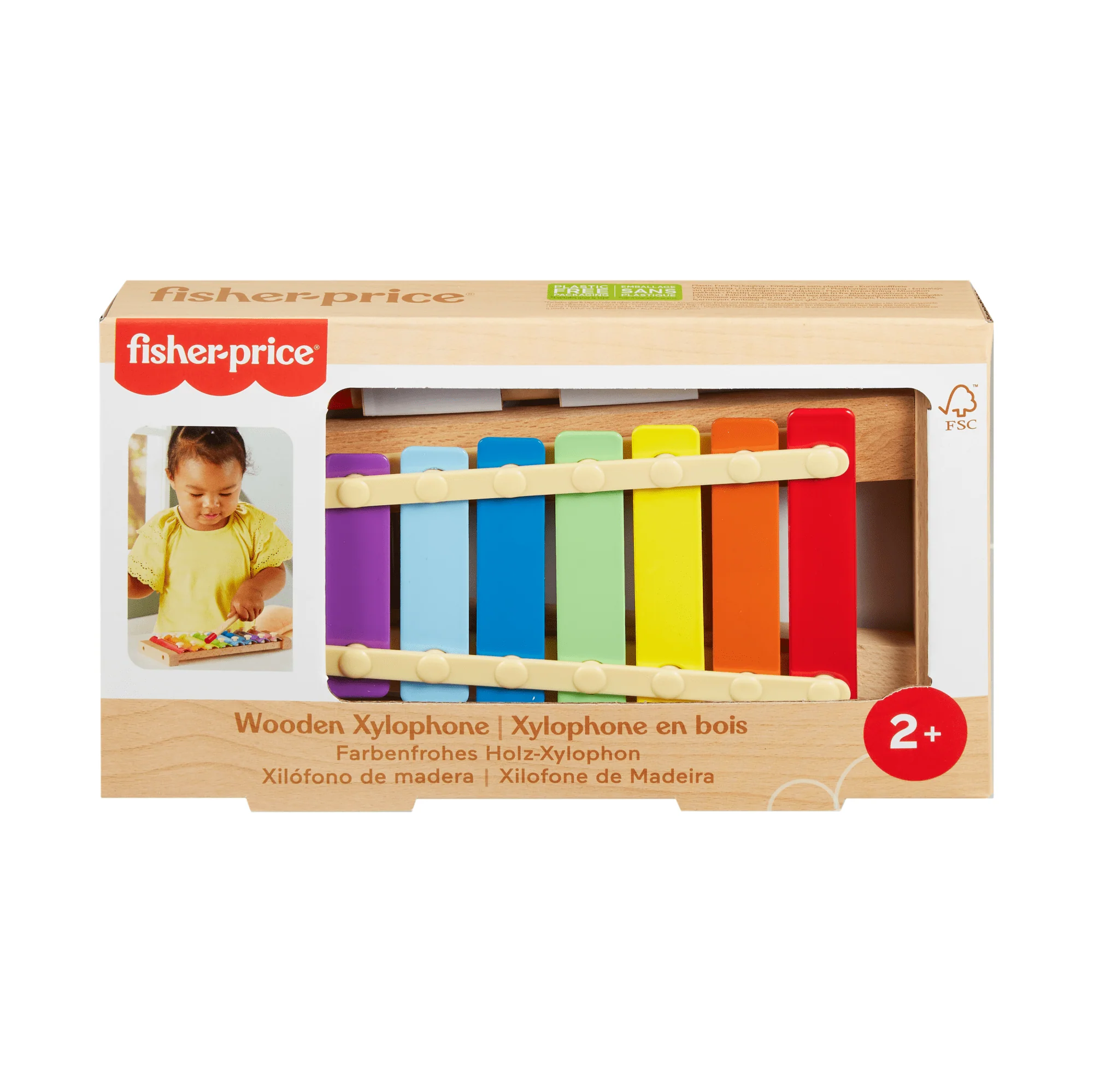 Yürüme Çağındaki Çocuklar Için 2 Parçalı Müzik Aleti Fisher-Price Ahşap Ksilofon - Image 6